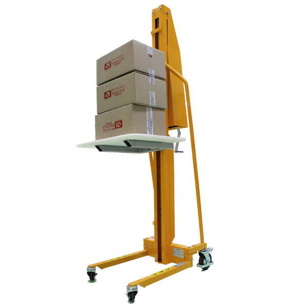 Carro elevador de cajas manual